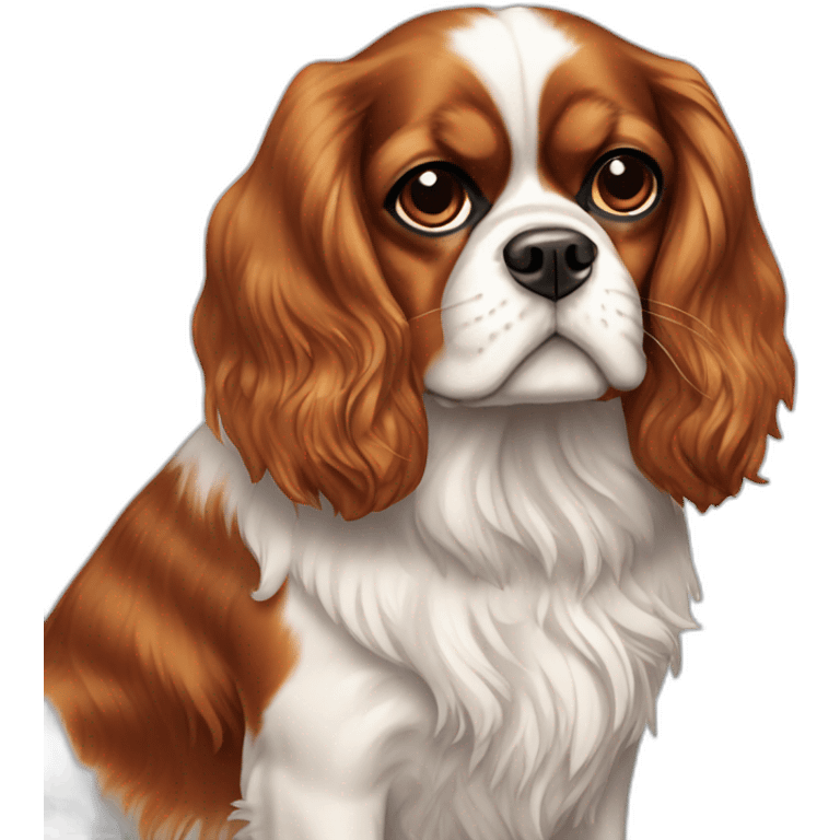 dog Cavalier King Charles Spaniel full height emoji