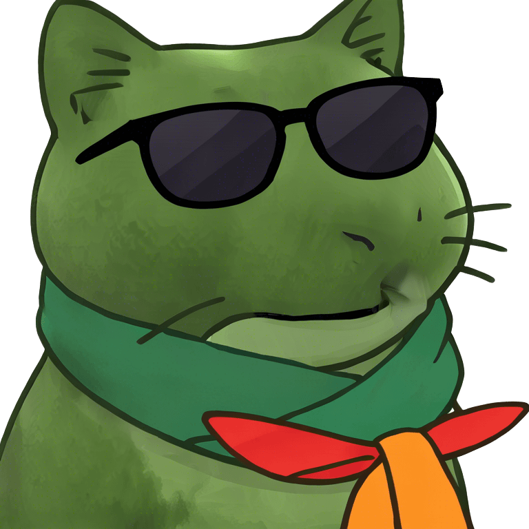 Cat with sunglasses emoji