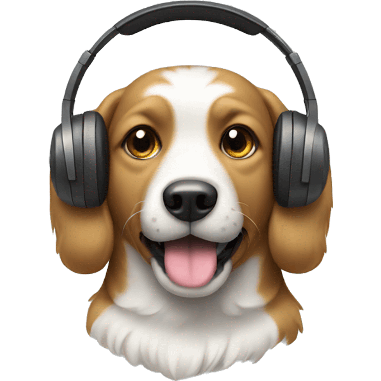 dog with headphones  emoji