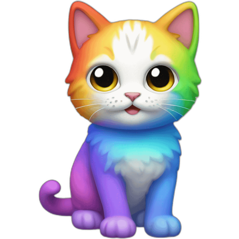 Rainbow Cat Full Body emoji