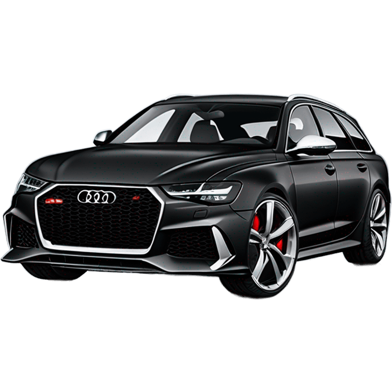 black audi rs6 emoji