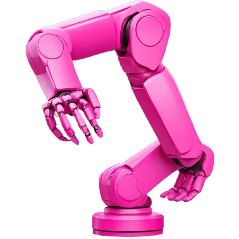 pink color robotic arm emoji