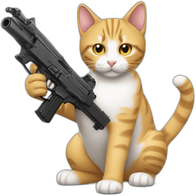 Gun cat emoji