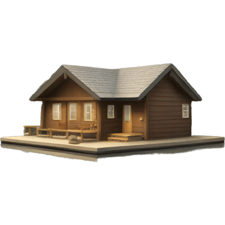 Modern cabin emoji