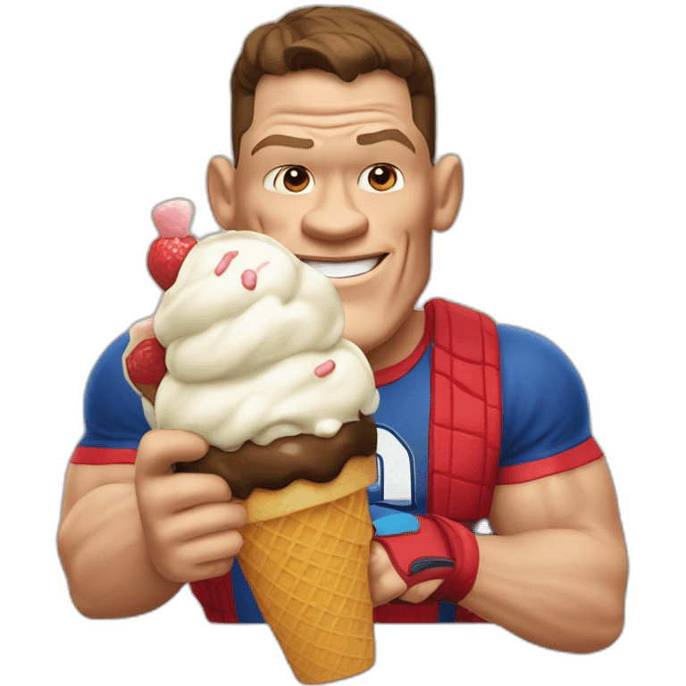 john cena with an ice cream emoji