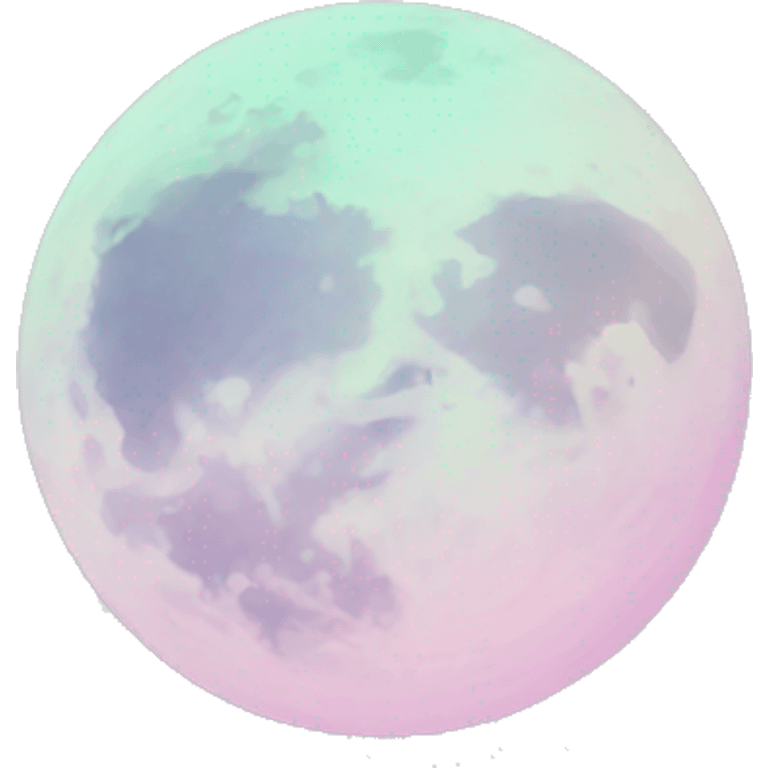 Pastel color moon emoji