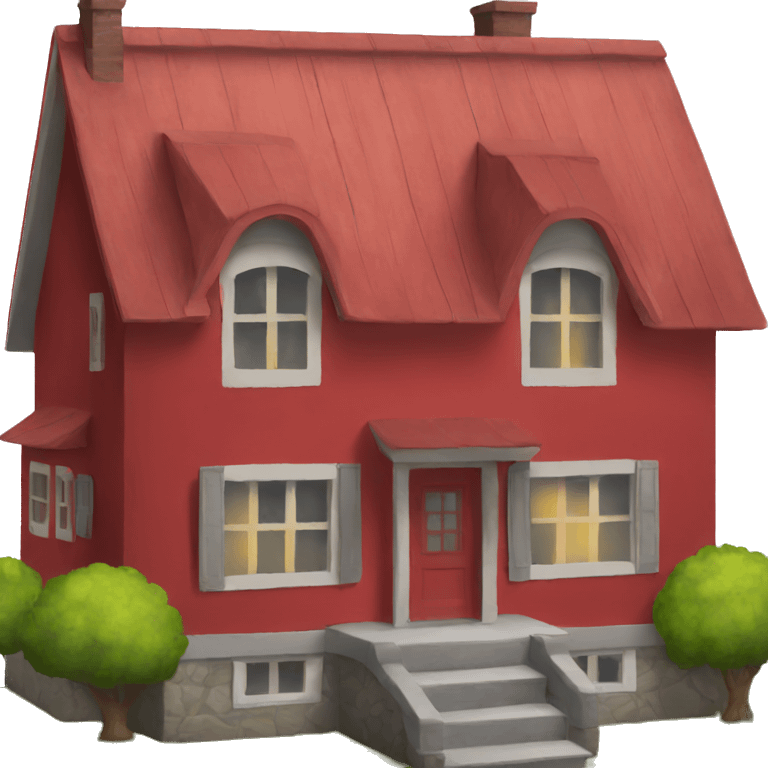 A red house emoji