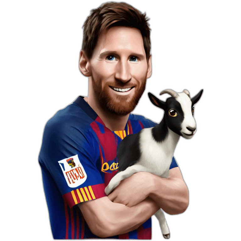 Messi with a goat emoji