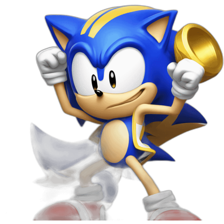 sonic con un letrero Mateo emoji