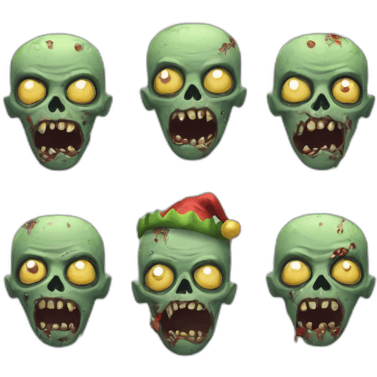 Festive zombies emoji