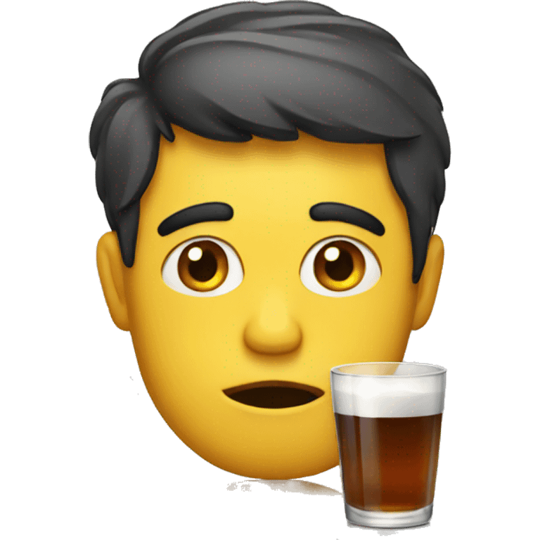 drinking unhappy emoji