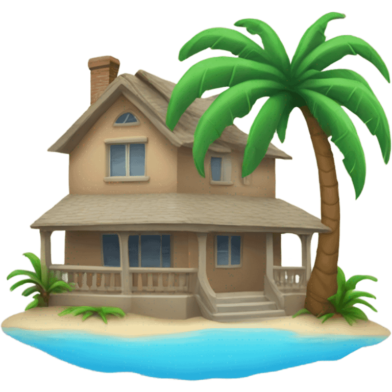 House with palm tree emoji