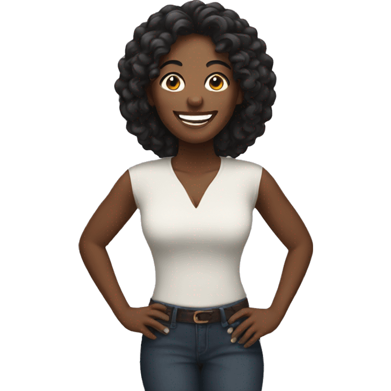 Happy black woman emoji