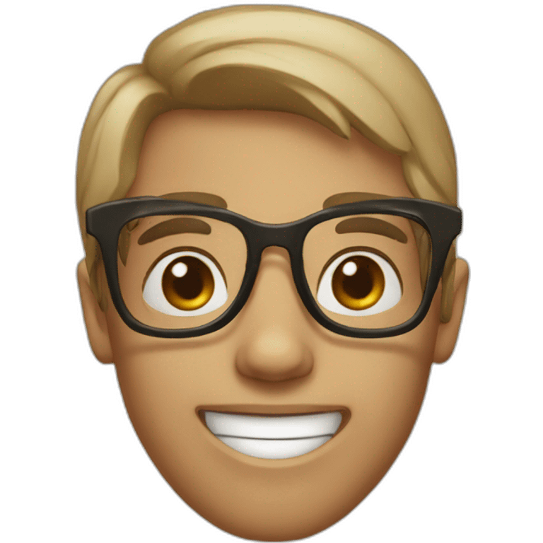 Boy wearing glasses emoji