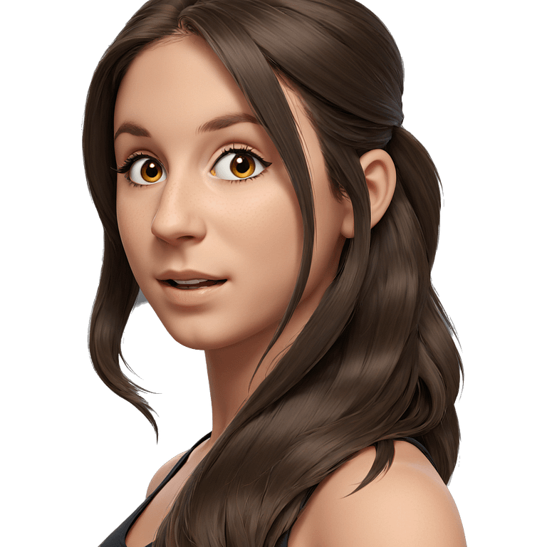 girl with long brown hair emoji