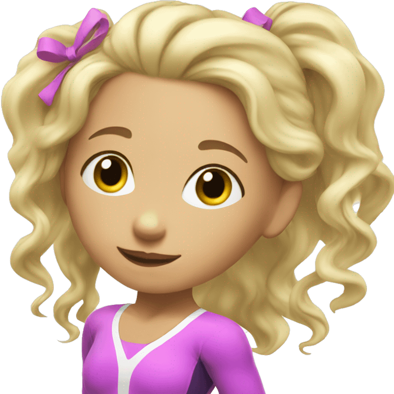 Smart gymnastics girl blonde emoji