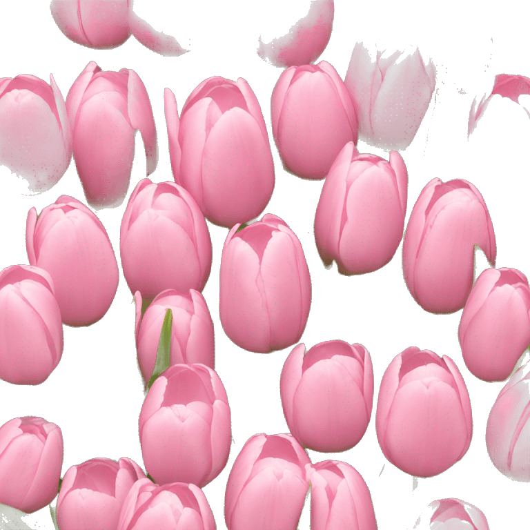 light pink tulips emoji