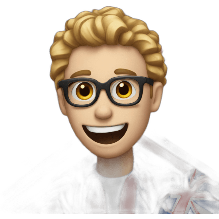 ZAny face with Union Jack colouring emoji