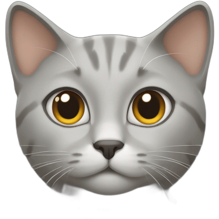 eager gray cat emoji