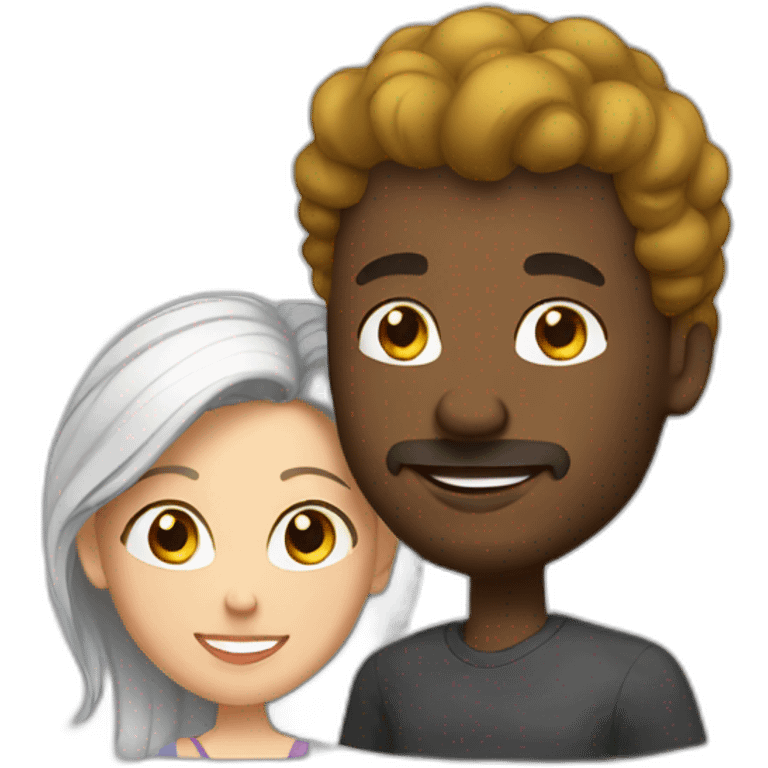 wife love black husband and white wife emoji