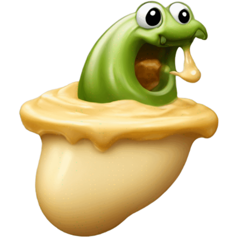 Slug eating hummus  emoji