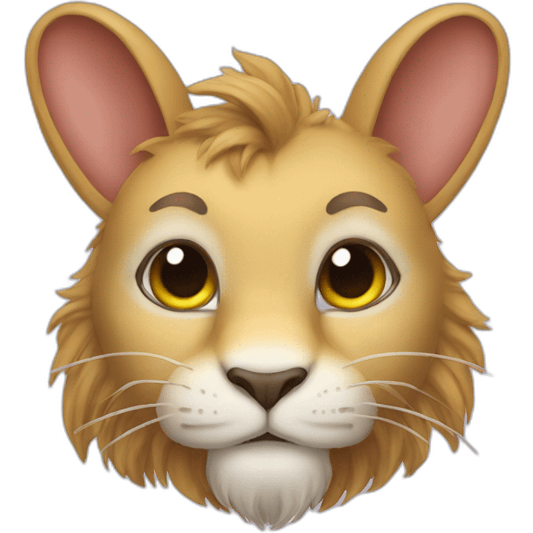 lion head rabbit emoji