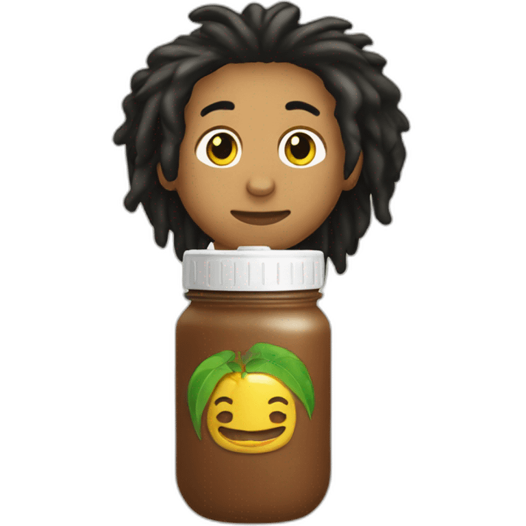 bob marley drinking feeding bottle emoji