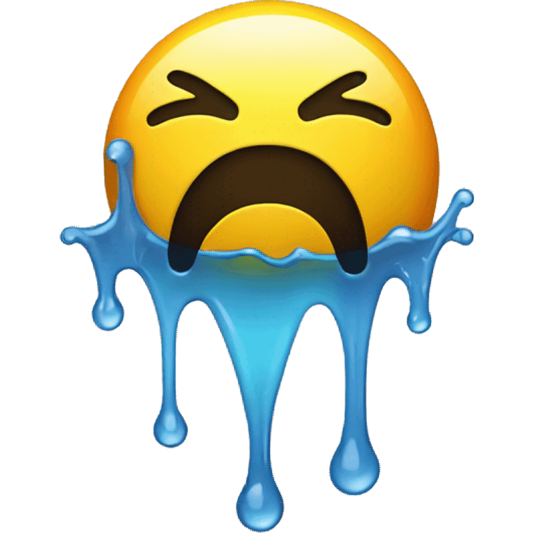 drippy single cartoon smiley face  emoji