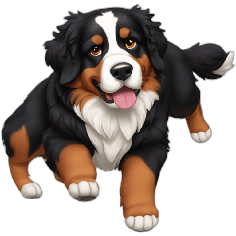 Bernese mountain dog sking emoji