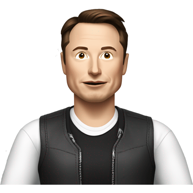 Elon Musk holding a number Zero in the right hand, and a One in his right hand emoji