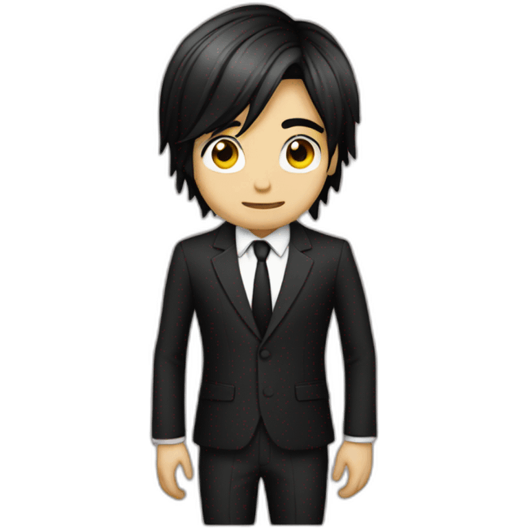 Emo handsome boy with suit on emoji