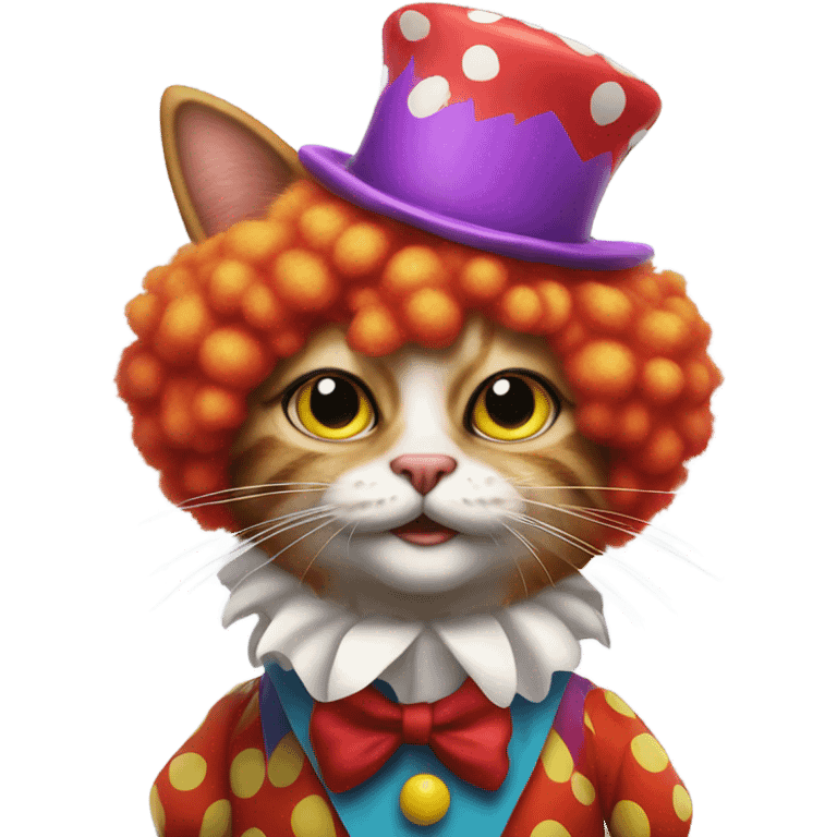 Cat clown emoji