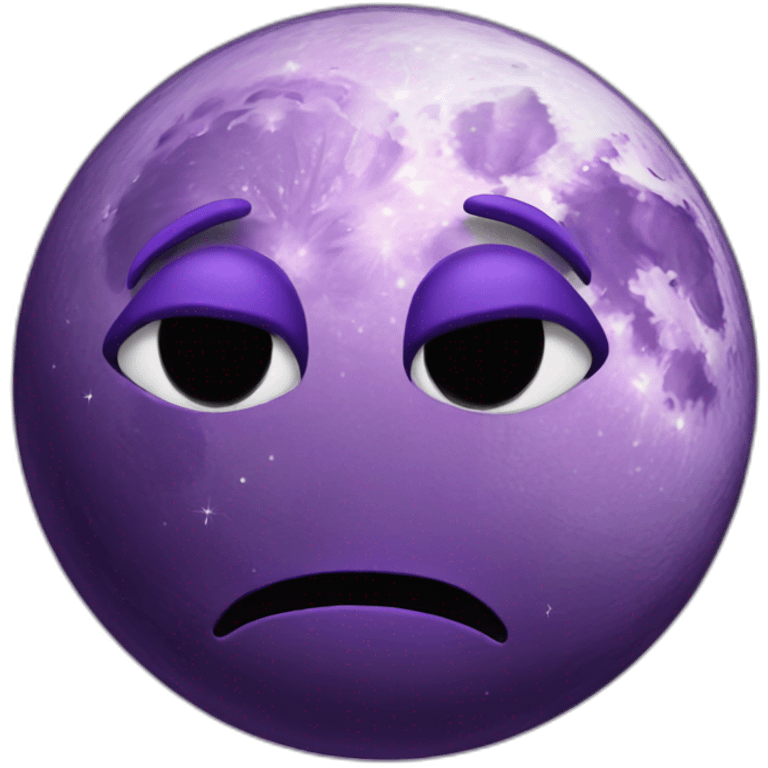 Purple moon emoji