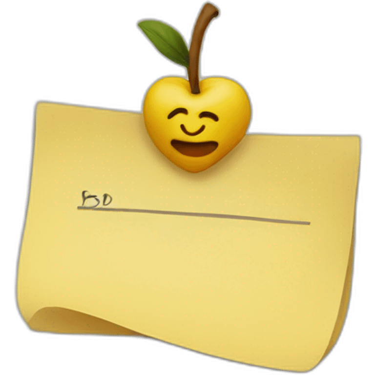 A note with written on : “BRB” emoji