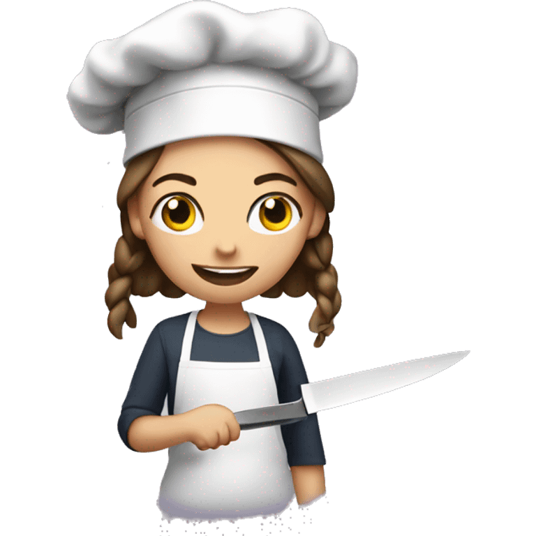 girl with knife cooking emoji