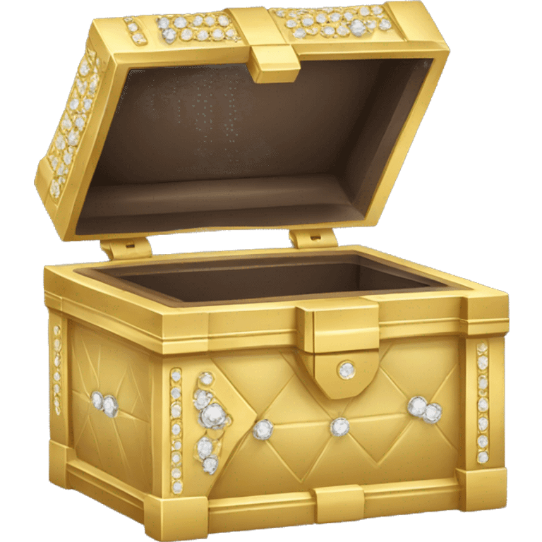 golden vanity box with diamonds emoji