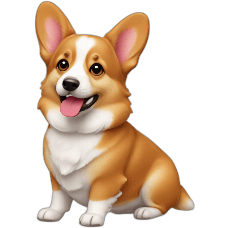 Corgi Dog strawberry  emoji