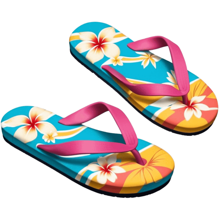 Hawaiian beach slippers emoji