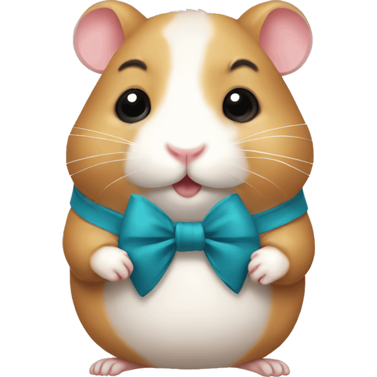 hamster with bow emoji