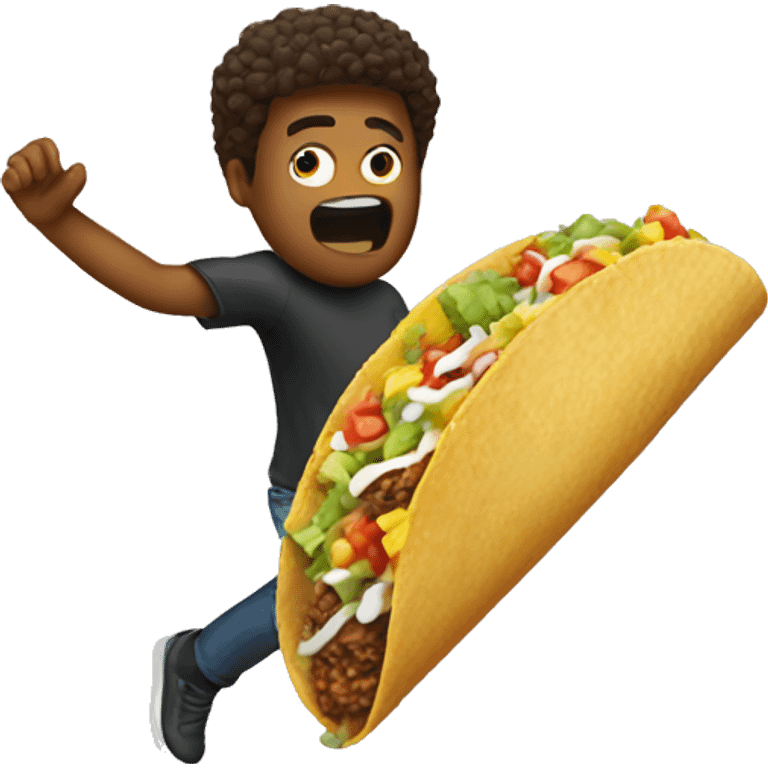 Someone dropping taco emoji