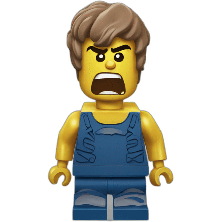 Angry LEGO man emoji