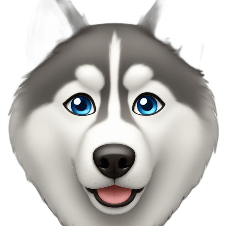 husky with one blue eye and one brown eye emoji