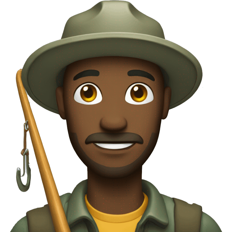 Fisherman with hook emoji