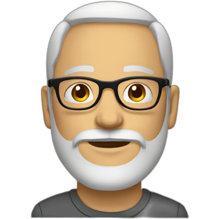 bearded white forty-year-old with round glasses emoji