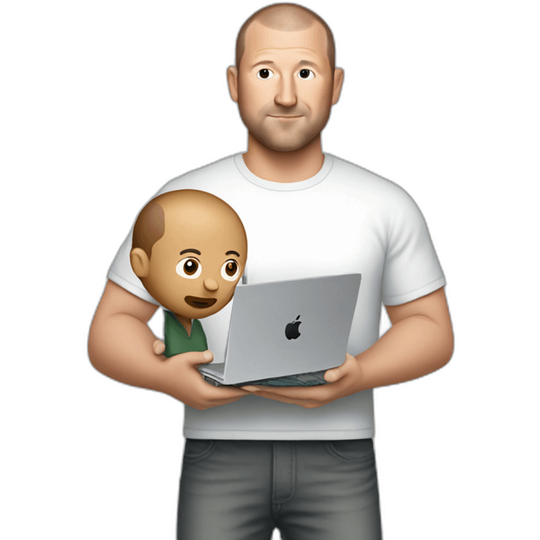 jony ive holding a macbook emoji