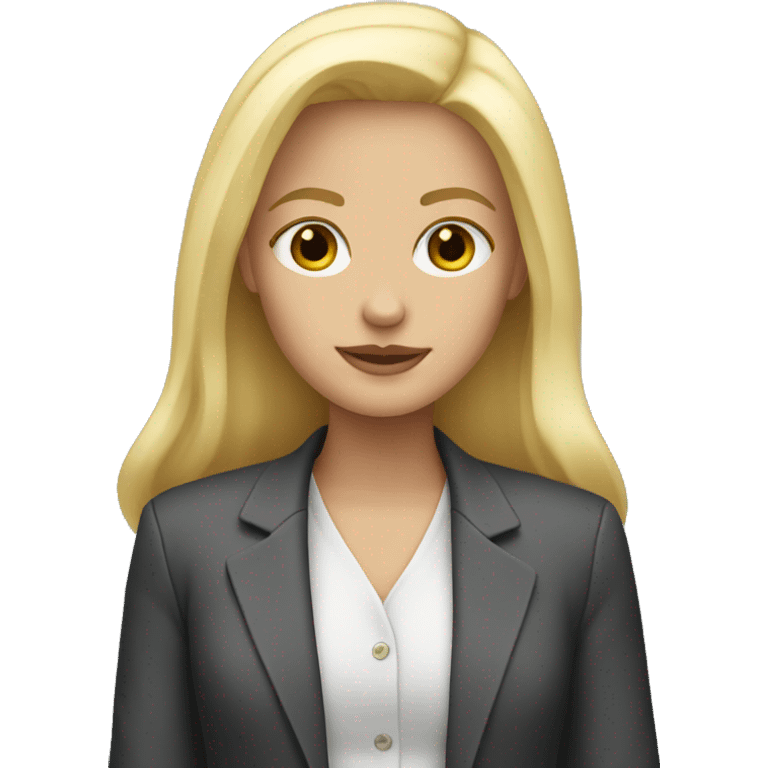 blonde girl with blazer emoji