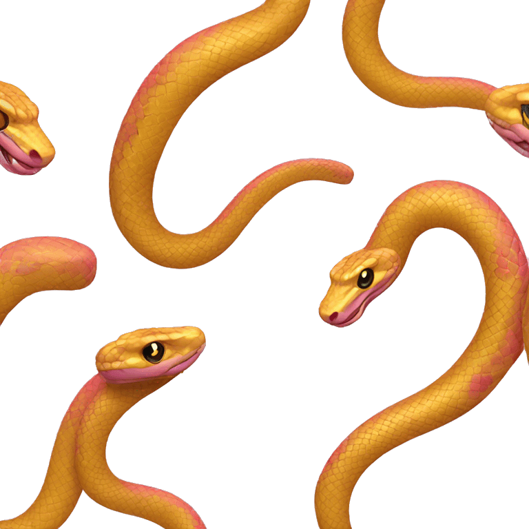 pink and gold snake emoji