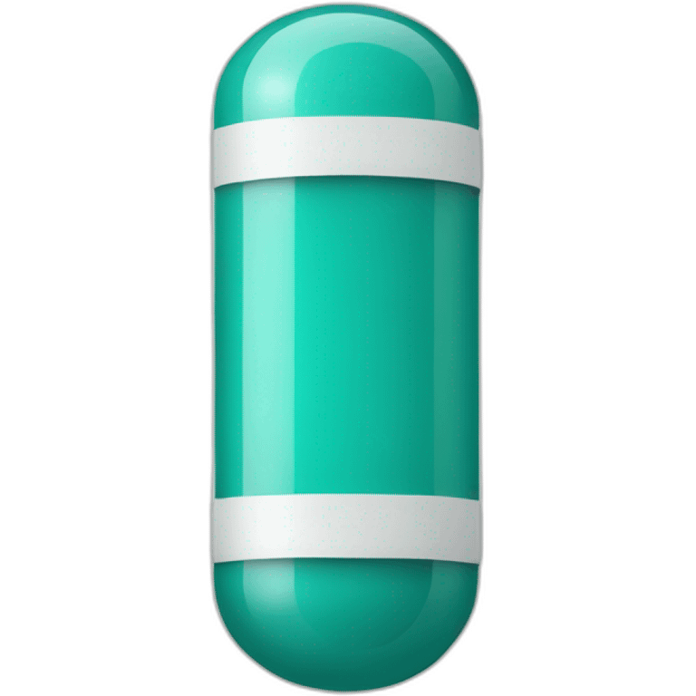 teal medicine capsule emoji