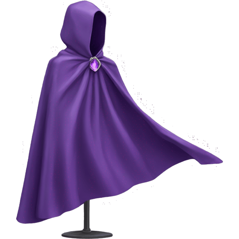 faceless mannequin flapping amethyst gemstone cape emoji