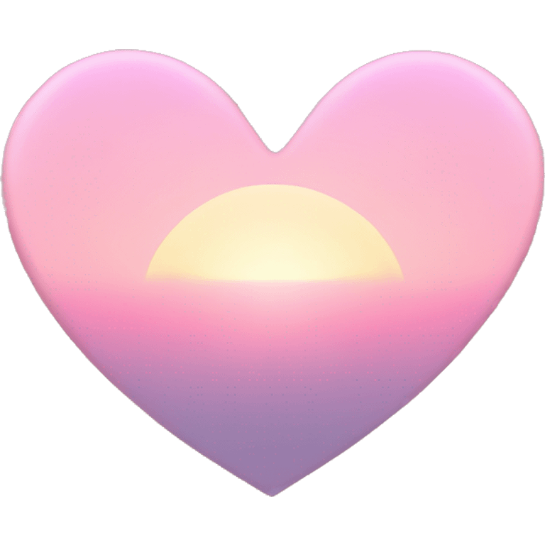 pastel pink sunset heart emoji